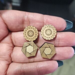 Wooden Stud Earrings